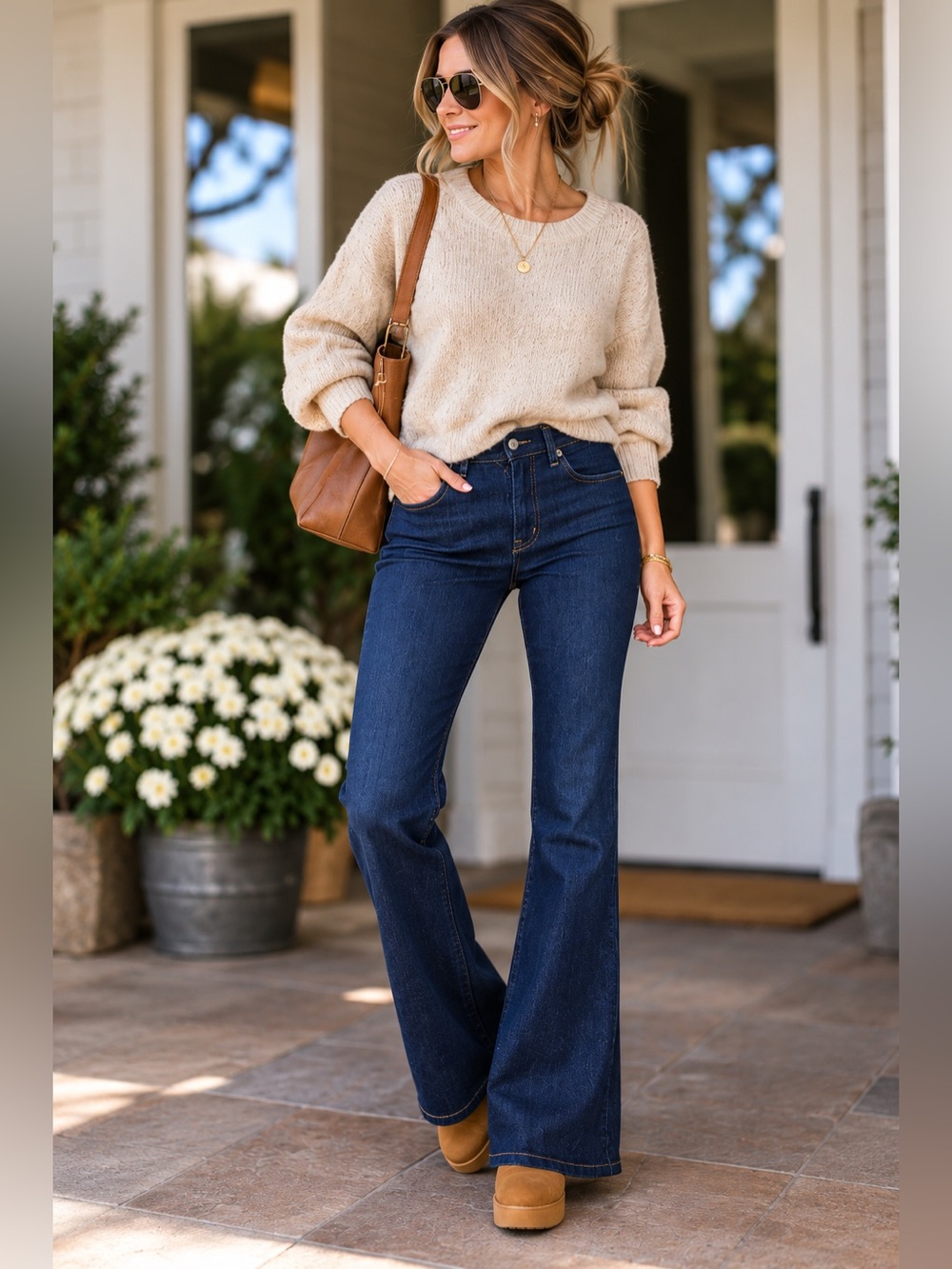 SPANX Flare Jeans Dark Indigo Raw Wash Stretch Denim NWT Size M